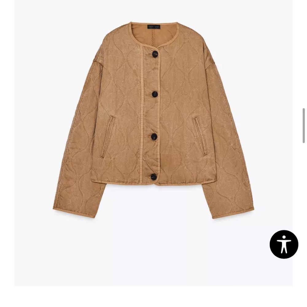 Zara Tan Quilted Women's Jacket